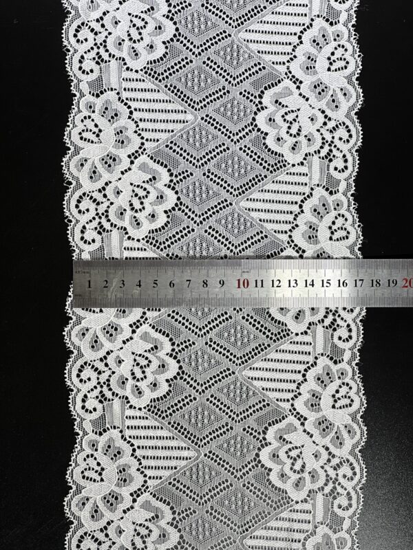 Lace Trim White Chantilly - Image 2