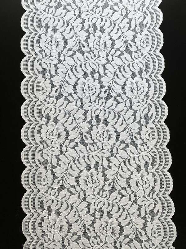 White Velvet Embroidered Lace Trim Border