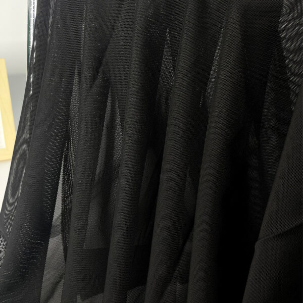 92% Polyester 8%Spandex 170gsm Semi-Glossy Dark Power Mesh - Image 4